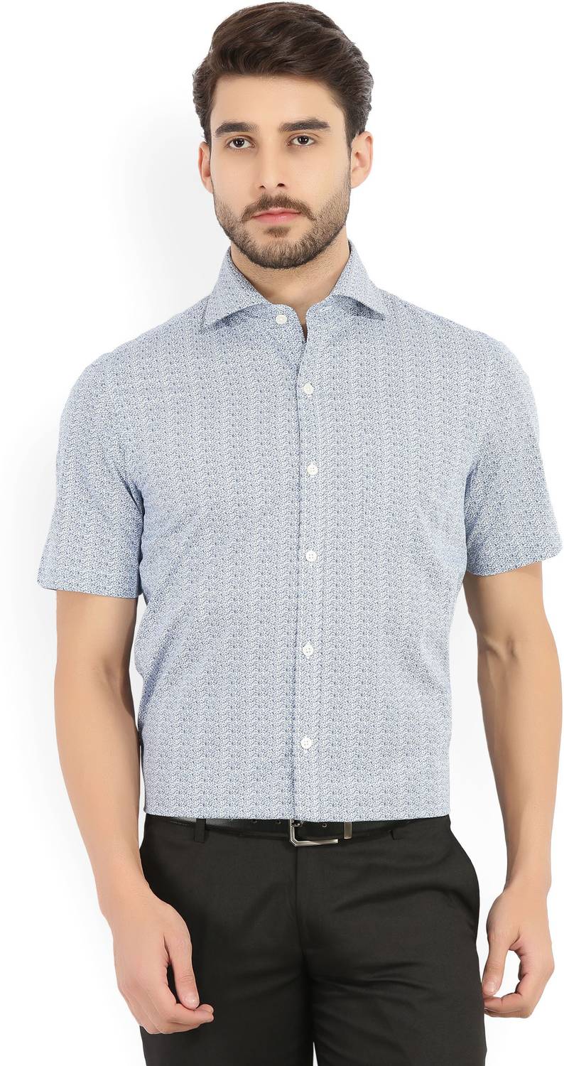 ARROW Men Printed Formal Blue Shirt