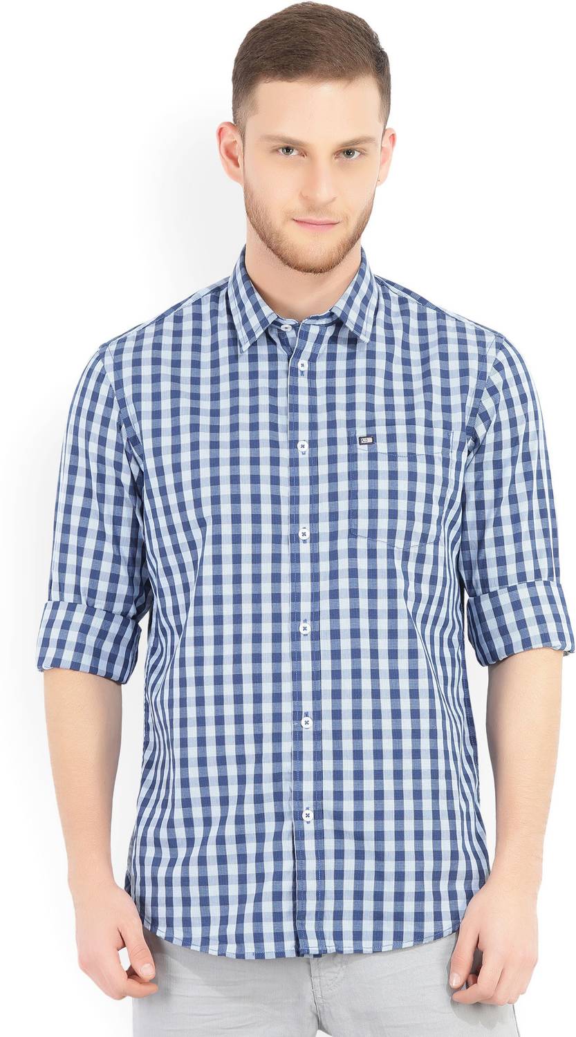 Arrow Sport Men Checkered Casual Blue Shirt
