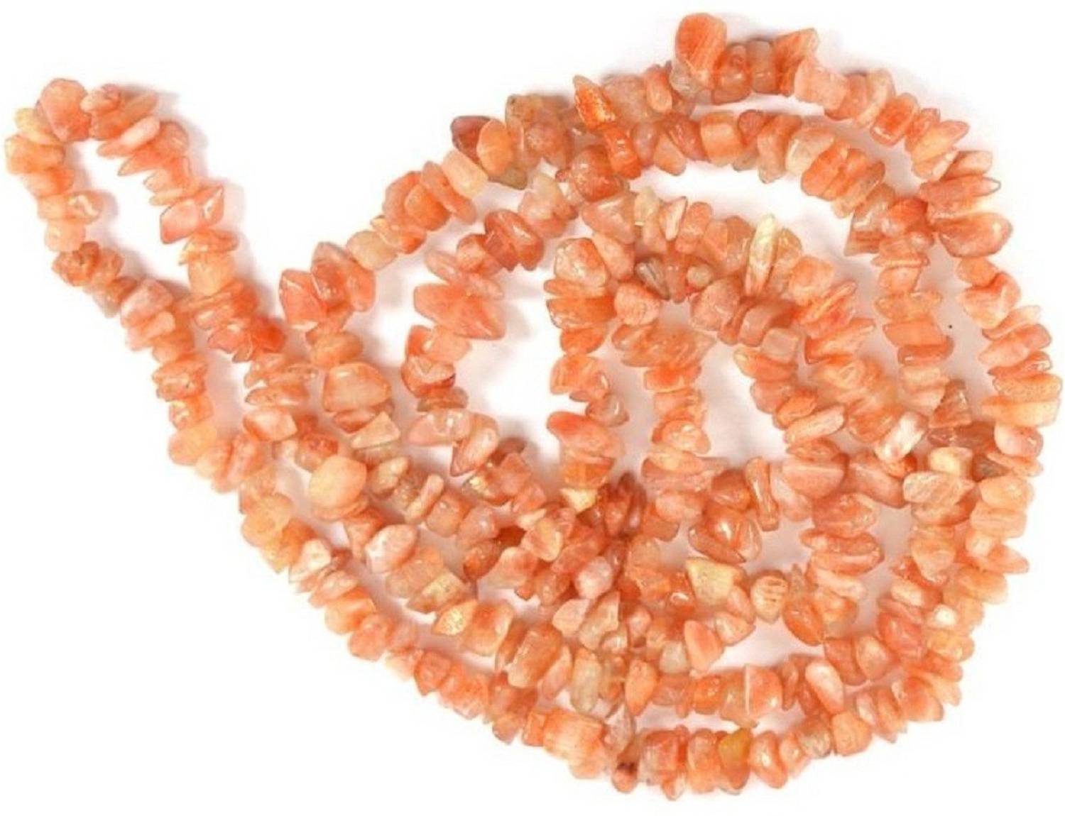 AIR9999 SUN STONE CHIP MALA ROSARY Crystal Crystal Necklace