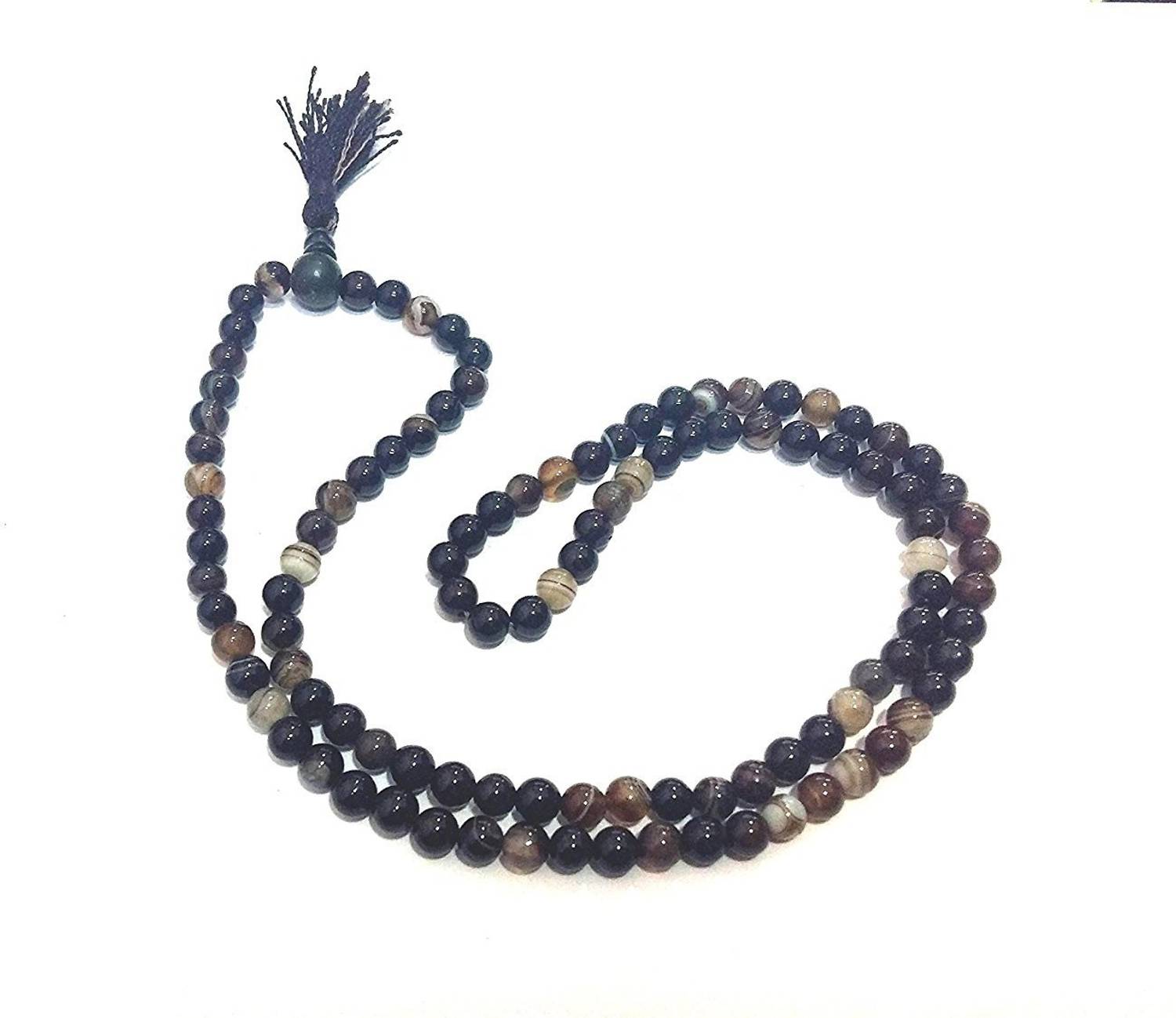 AIR9999 Sulemani HakiK POWER MALA ( 8 MM ) , Sulemani AKIK ROSARY King Sulemani Agate Agate Crystal Necklace
