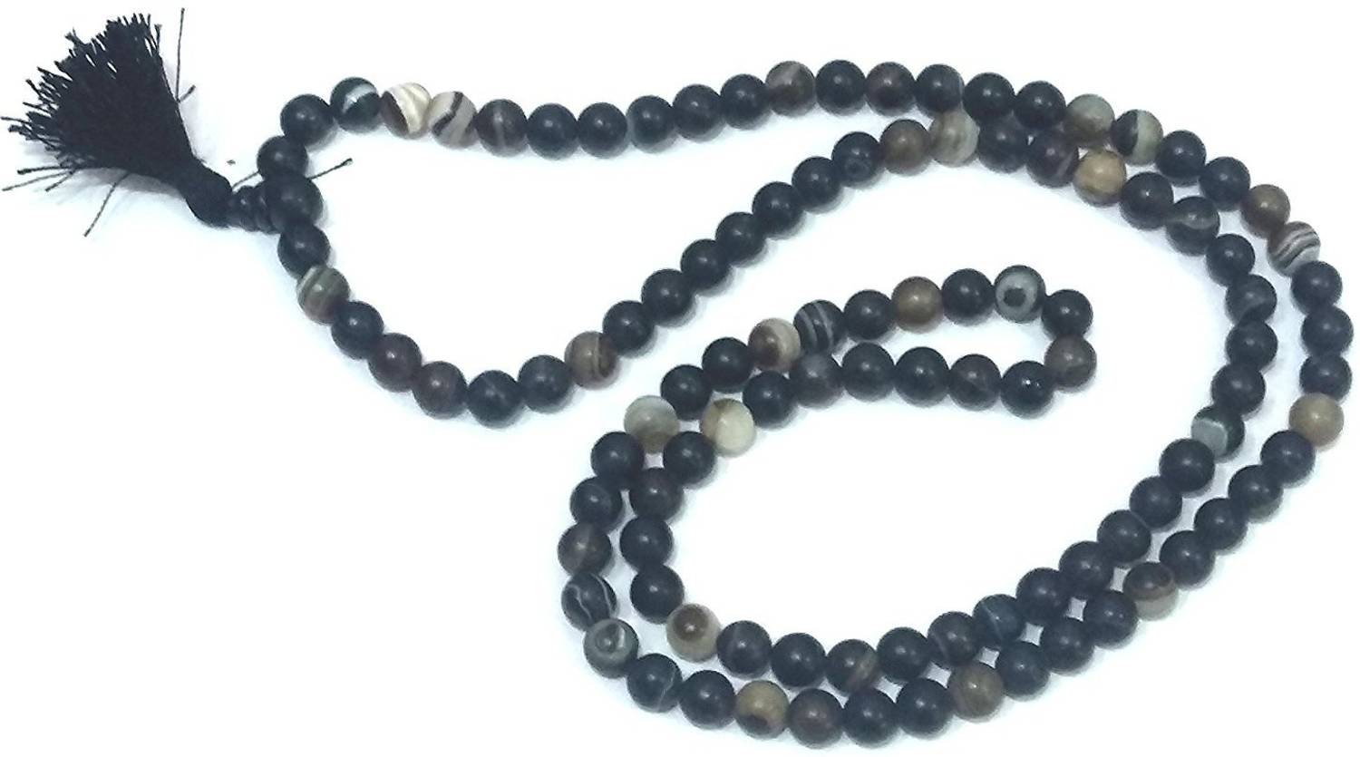 AIR9999 SULEMANI HAKIK POWER MATTE FINISH MALA ( 8 MM ) ,King Sulemani Agate ROSARY Agate Crystal Necklace