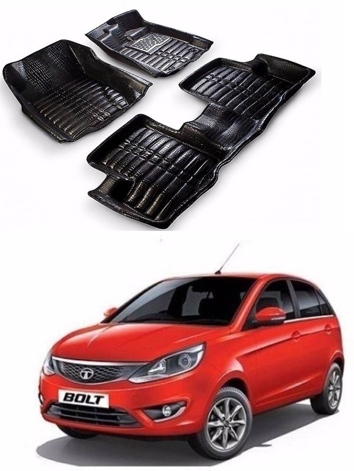 AUTOGARH Plastic 5D Mat For Tata Bolt