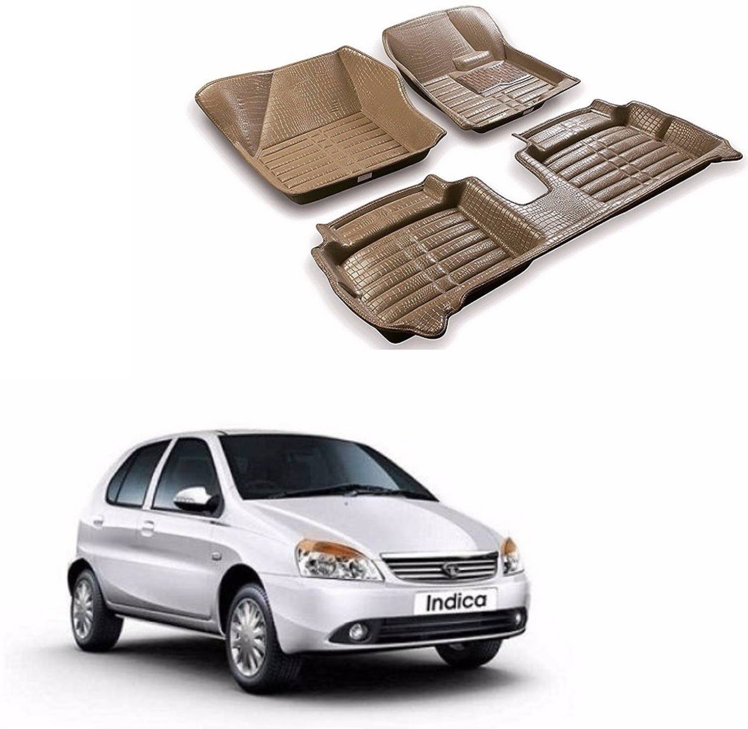 AUTOGARH Plastic 5D Mat For Tata Indica