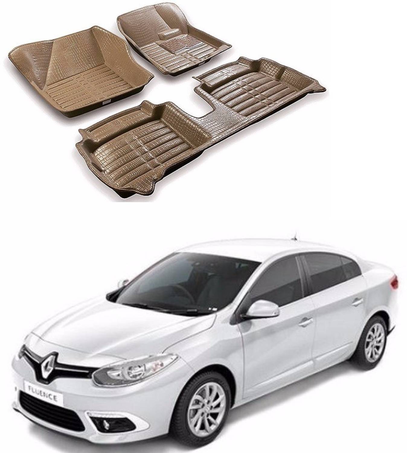 AUTOGARH Plastic 5D Mat For Renault Fluence