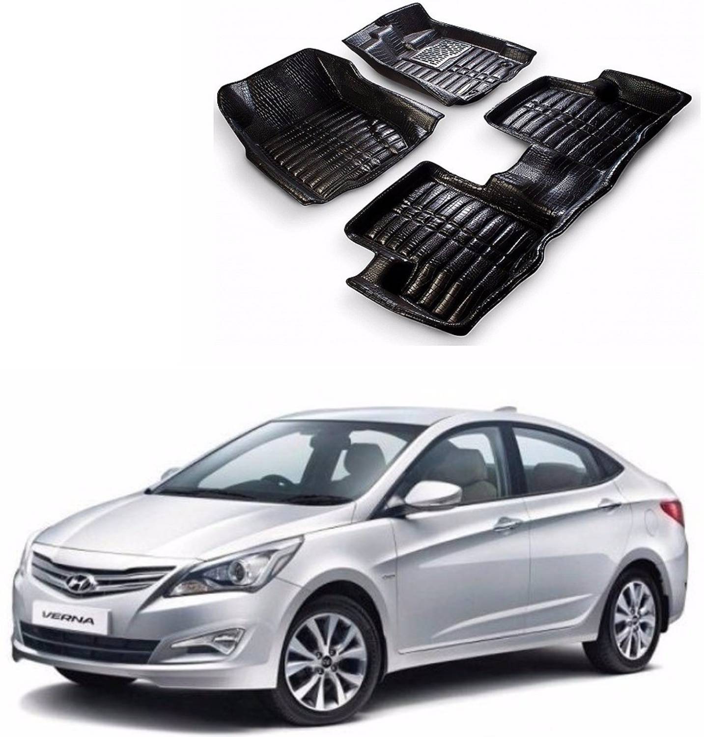 AUTOGARH Plastic 5D Mat For Hyundai Verna