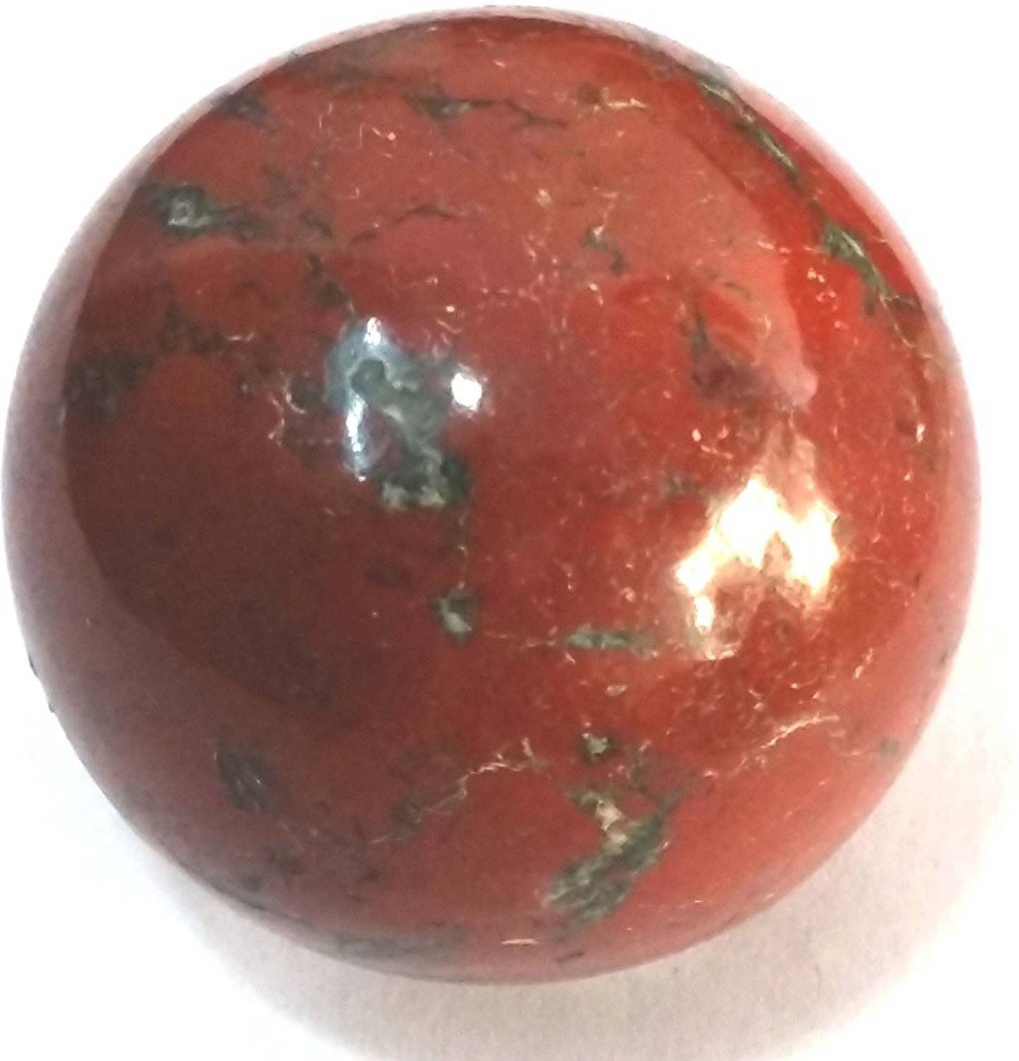 AIR9999 RED JASPER STONE SPHERE / BALL ( 50 MM ) Decorative Showpiece - 5 cm