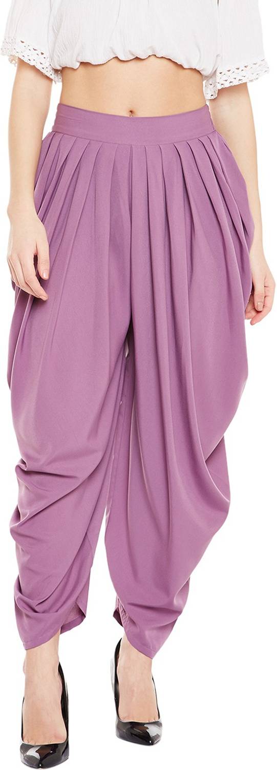 BITTERLIME Solid Poly Crepe Women Harem Pants