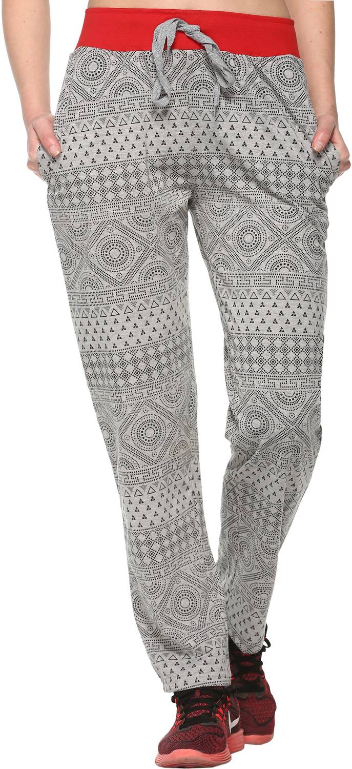 69GAL Printed Women Grey Track Pants