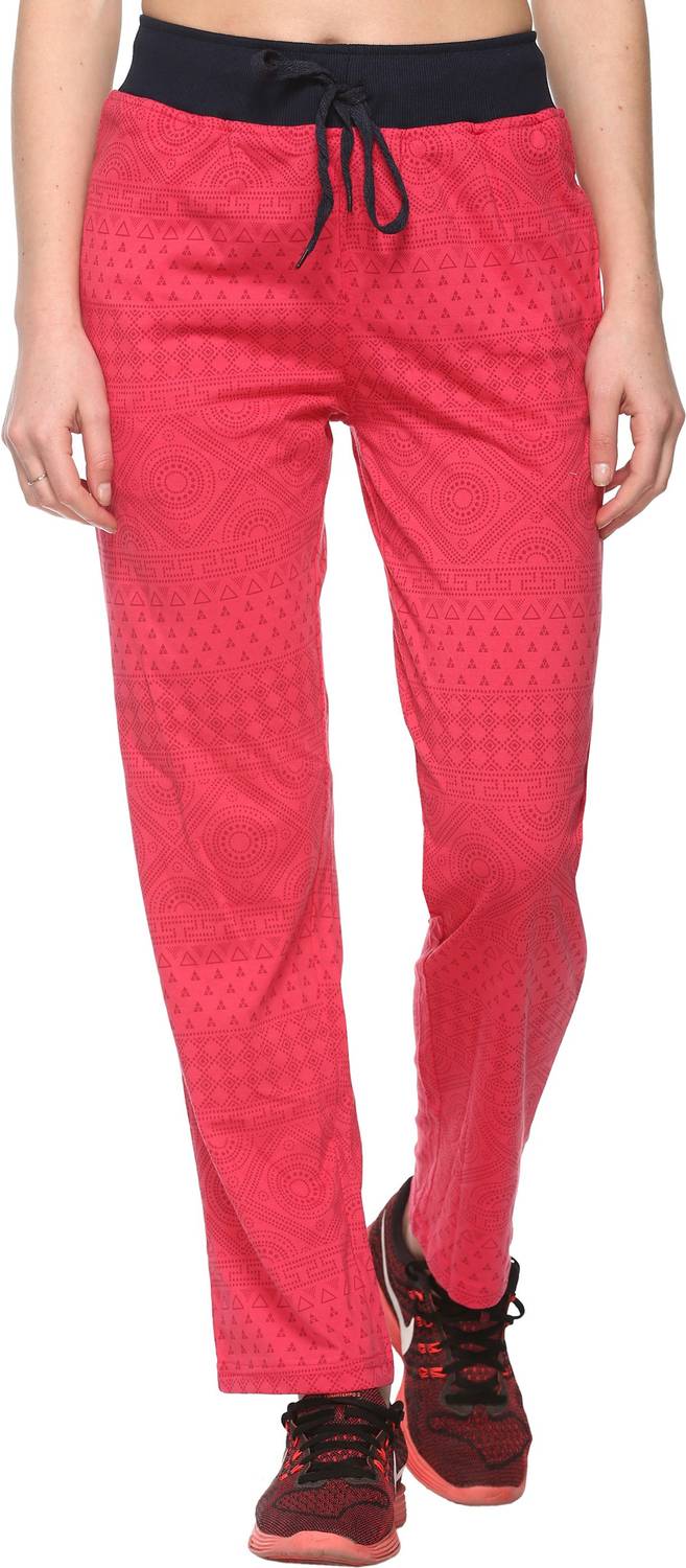 69GAL Printed Women Pink Track Pants