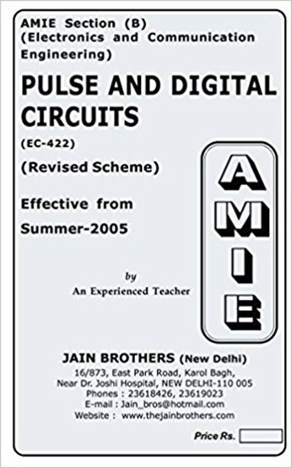 AMIE-Section (B) Pulse And Digital Circuits (CP-405) (EC-422) Computer Science And Engineering Solved And Unsolved Paper