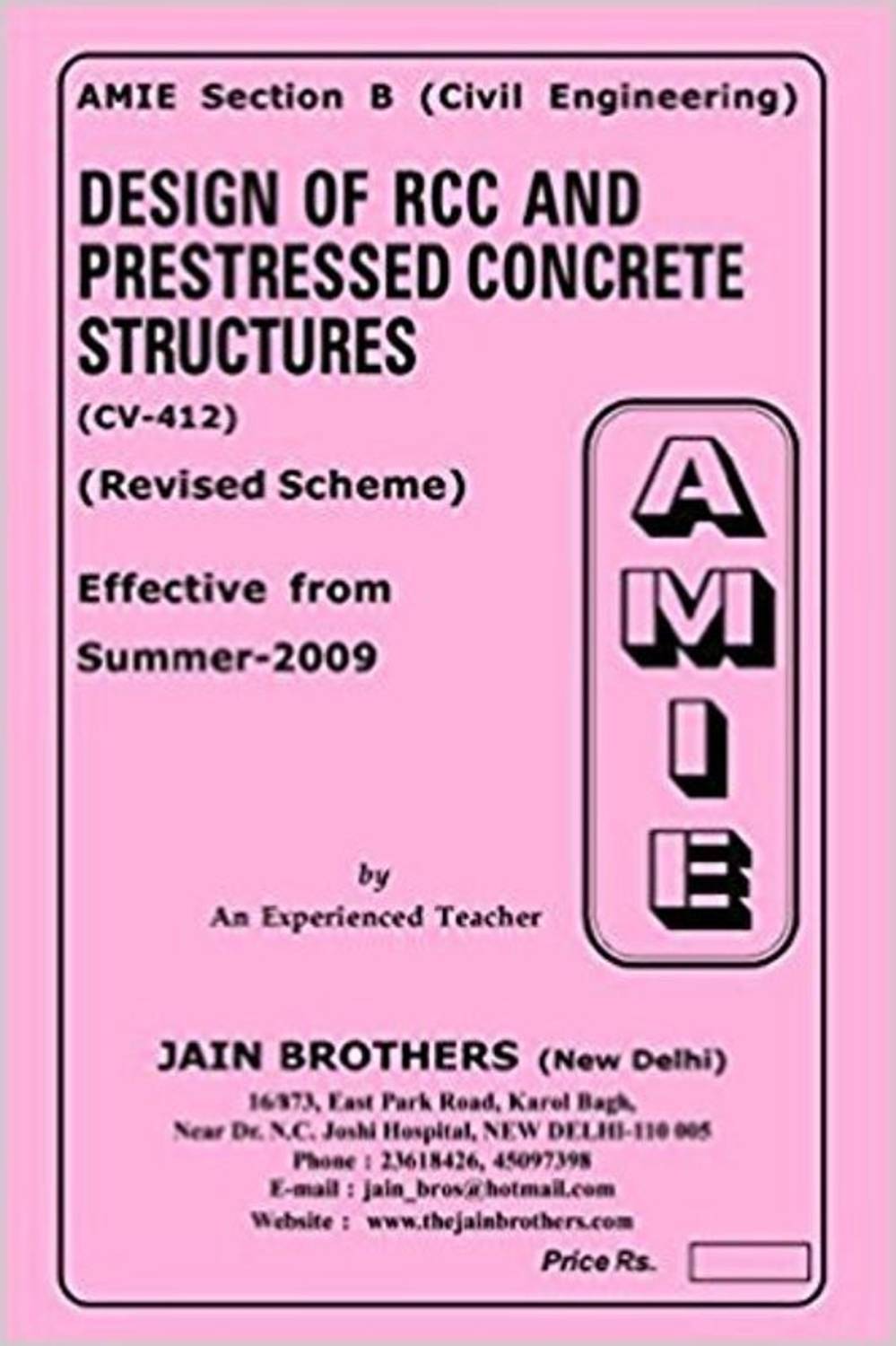 AMIE-Section-(B) Design Of RCC And Prestressed Concrete Structures (CV-412) Civil Engineering Solved And Unsolved Paper
