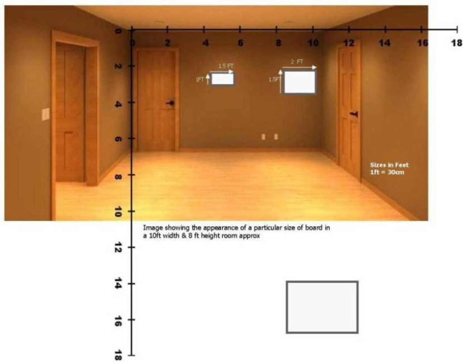 Image of COGNANT Non Magnetic 1.5ft * 2ft Whiteboards and Duster Combos