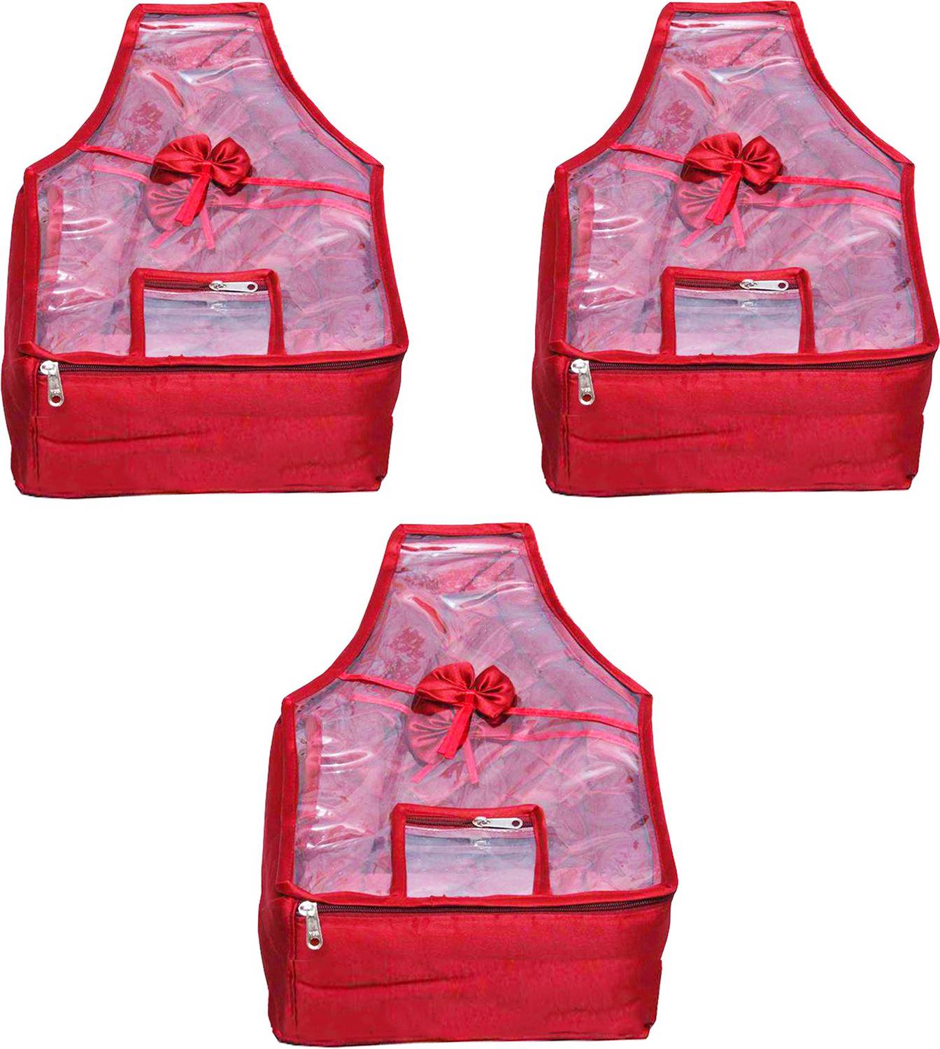 atorakushon new and modern stylish dresses covers Satin Blouse , Saree Lahenga cover / Wedding Gift, wardrobe orgniser\Regular Clothes Bag, Vanity pouch, Pack Of 3 (Maroon) at Satin T.p blouse cover Maroon 3pcs