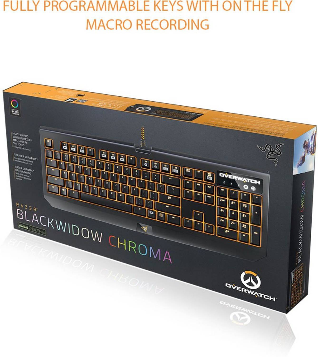 Razer Overwatch Blackwidow Chroma Wired USB Gaming Keyboard