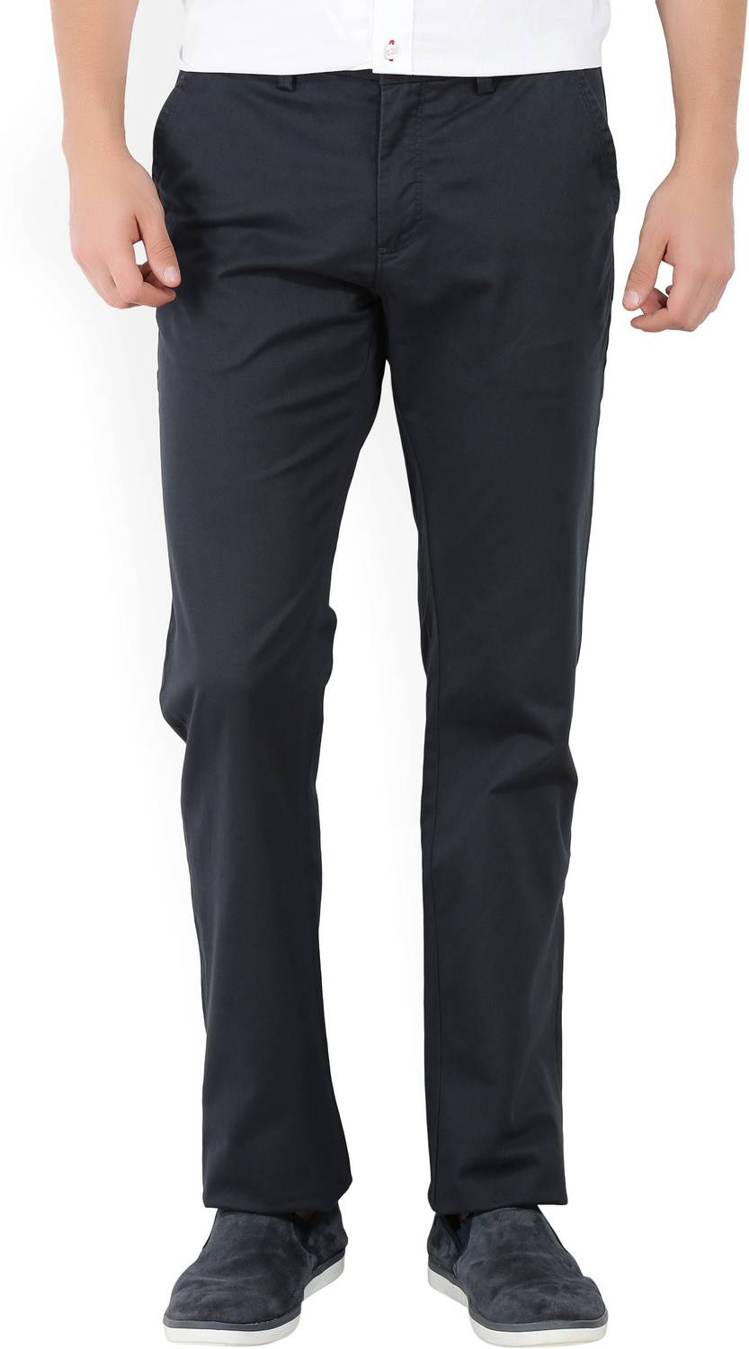 Allen Solly Regular Fit Men Black Trousers