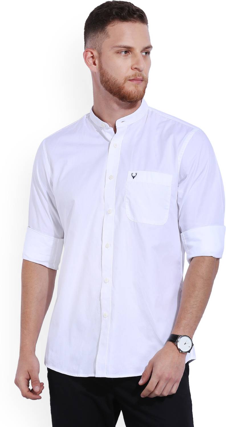 Allen Solly Men Solid Casual White Shirt