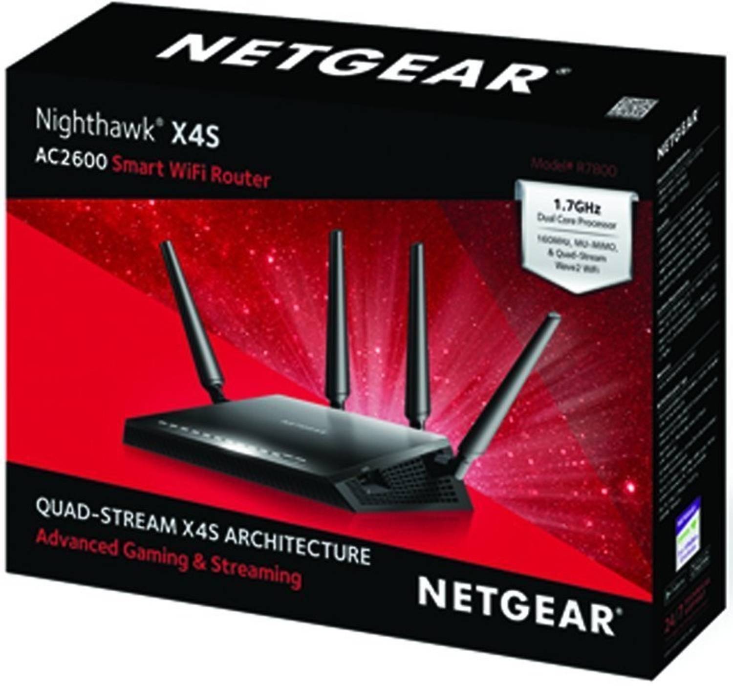 NETGEAR r7800-100ins Wireless Router 2.4 GHz 2530 Mbps Wifi Speed