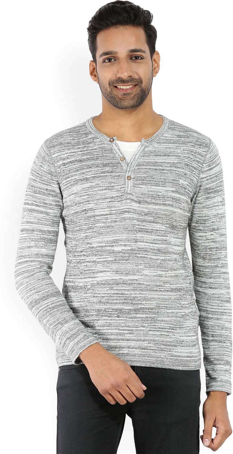 Celio Full Sleeve Striped Men Sweatshirt