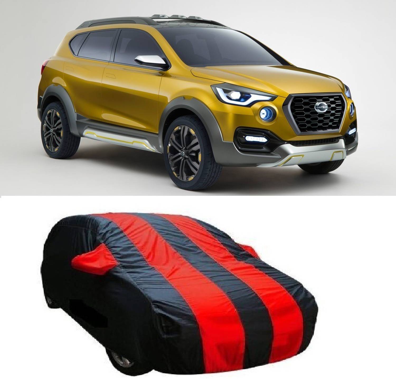 Accedre Car Cover For Datsun Go (With Mirror Pockets)