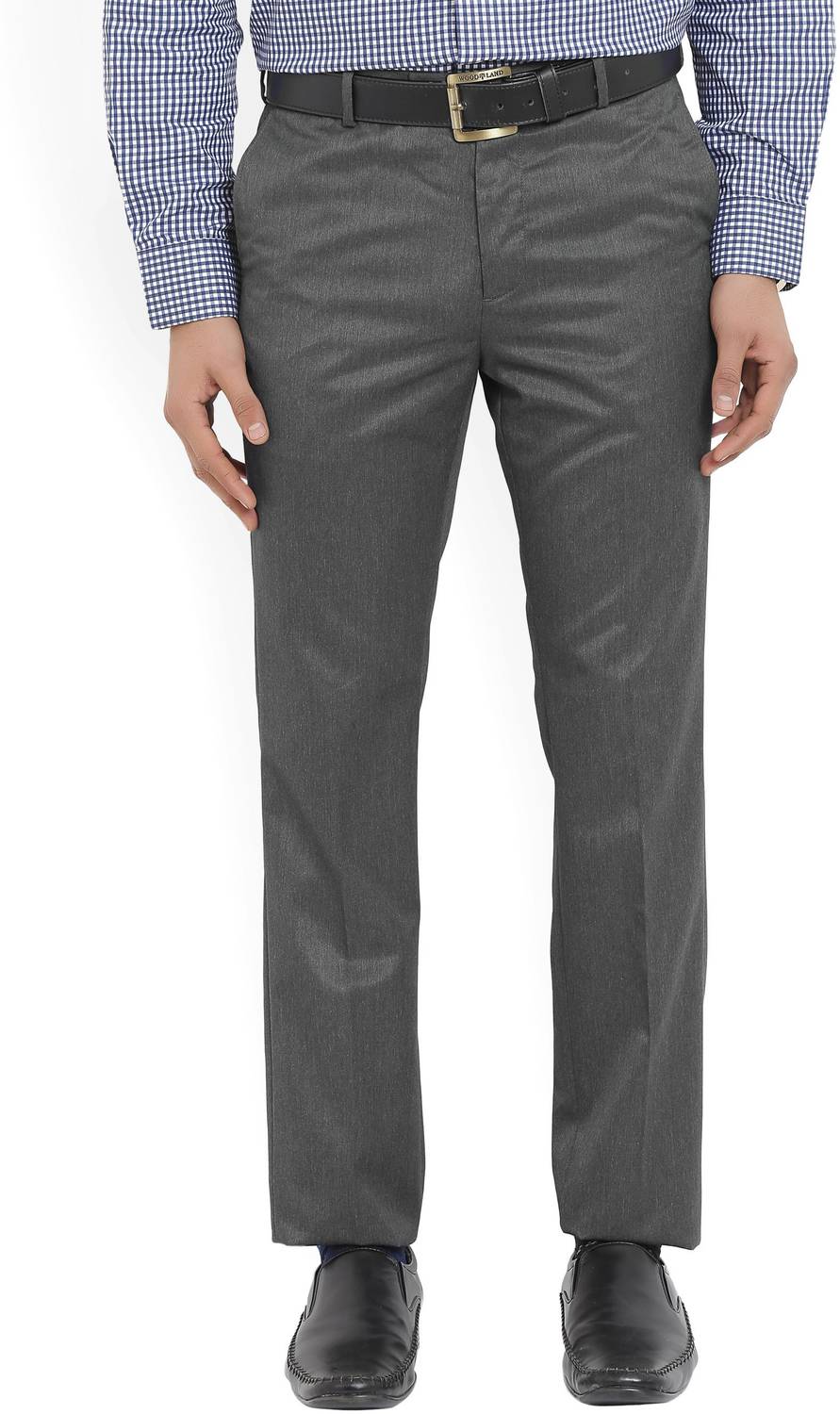 ARROW Regular Fit Men Grey Trousers