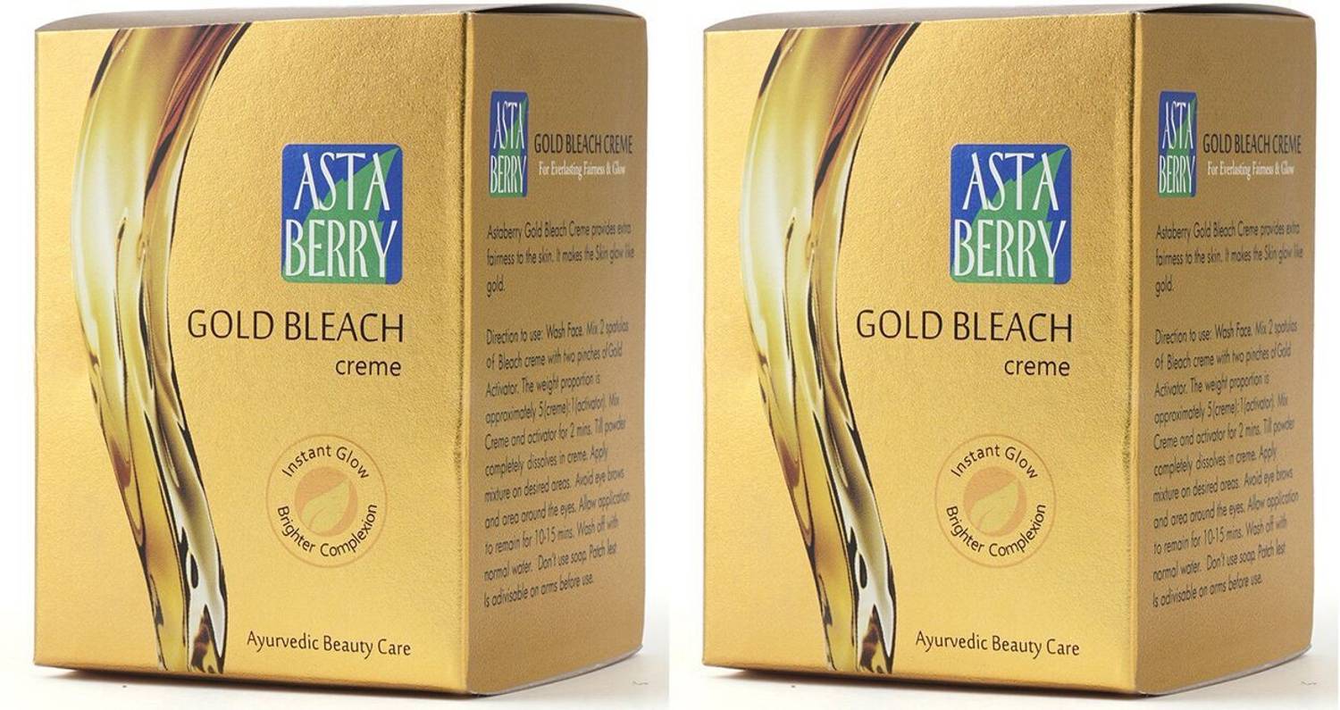 ASTABERRY Gold Extra Glow Bleach Crème (42 gm) (Pack of 2)