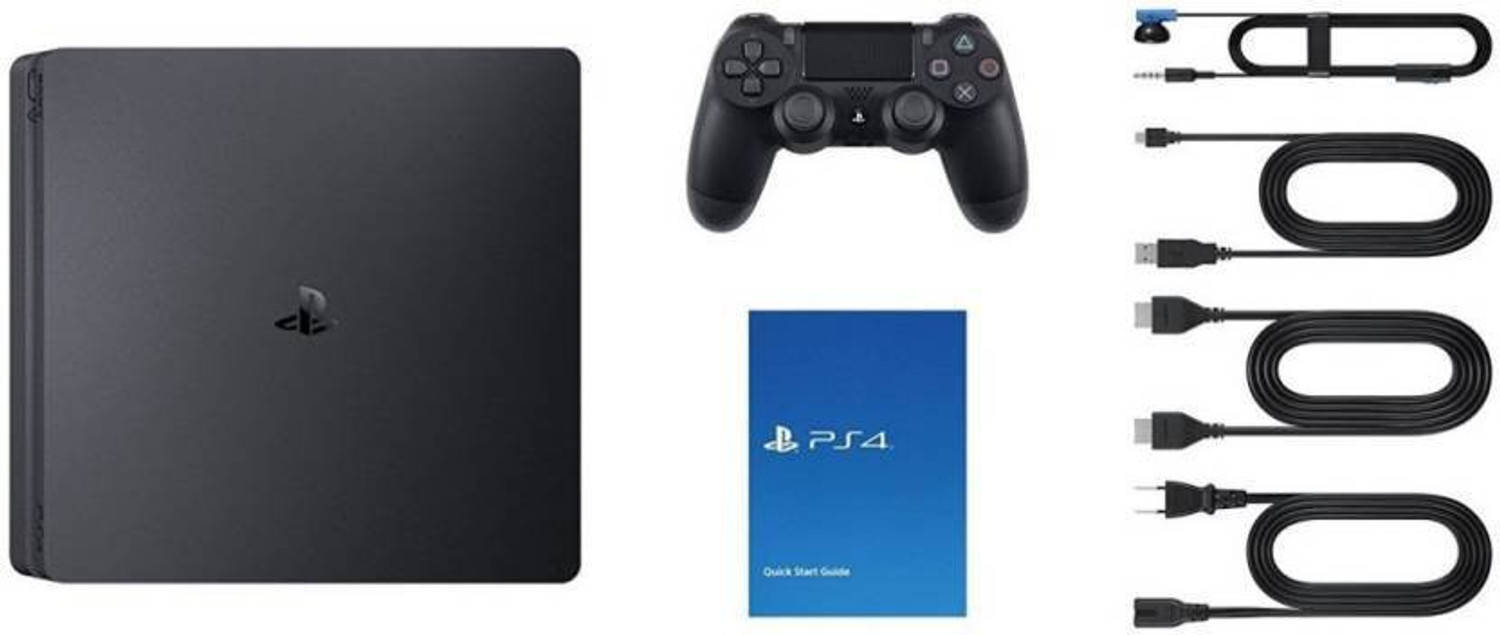 Image of SONY PlayStation 4 (PS4) Slim 1 TB with Uncharted Collection, The Last of Us Remastered and God of War Remastered