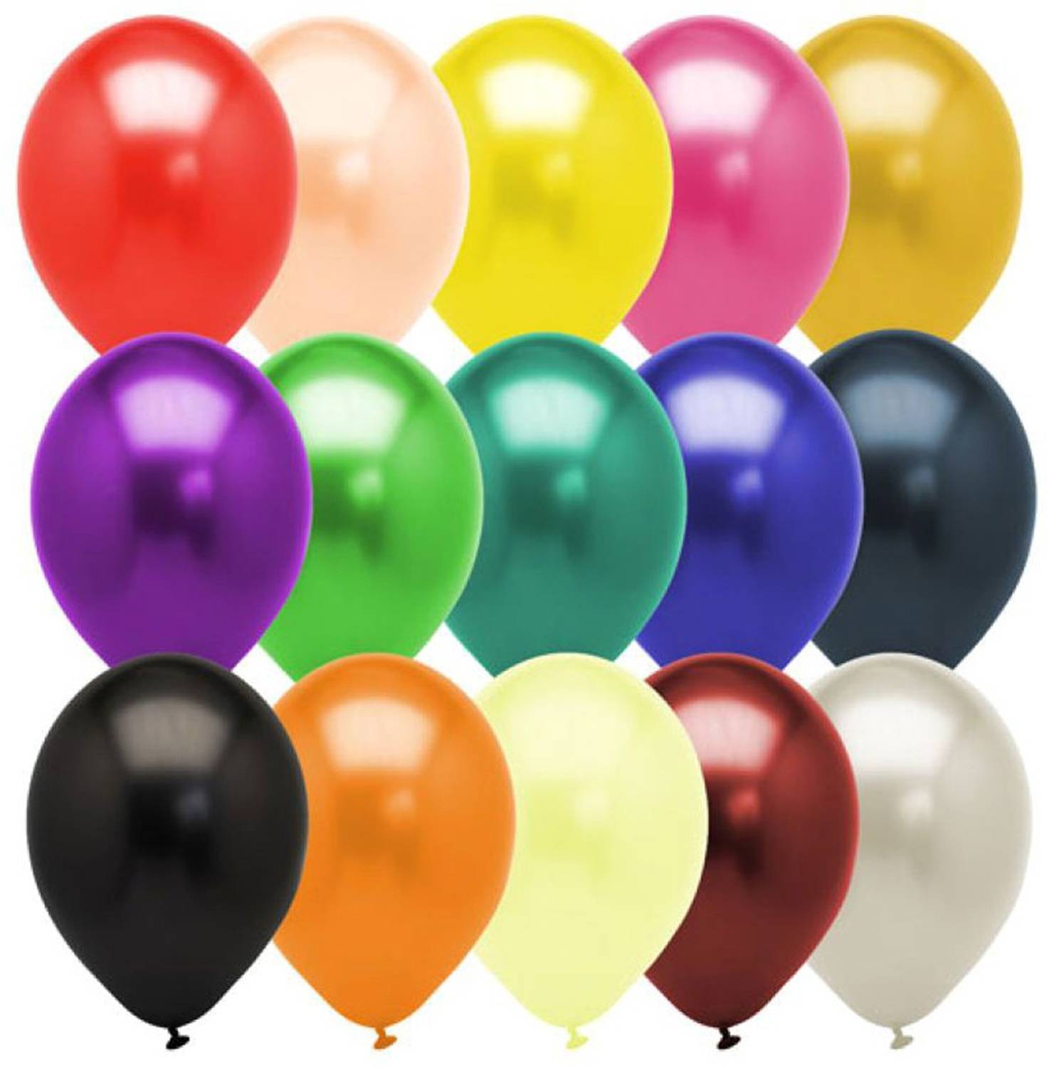 Aone Solid Multi color Metallic Balloons - Pack of 50Pcs Party balloons birthday balloons Balloon