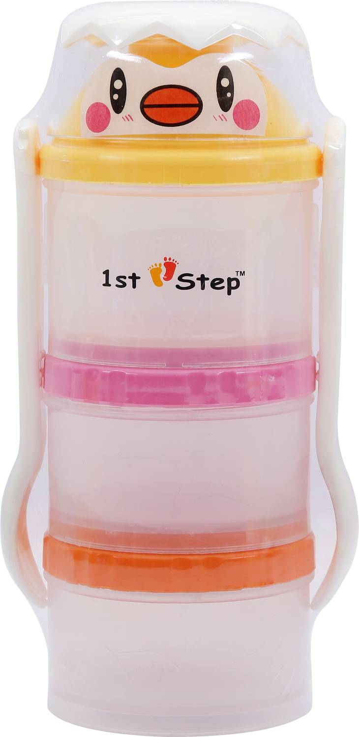 1st Step Food Container With Fork & Spoon  - Food Grade Plastic