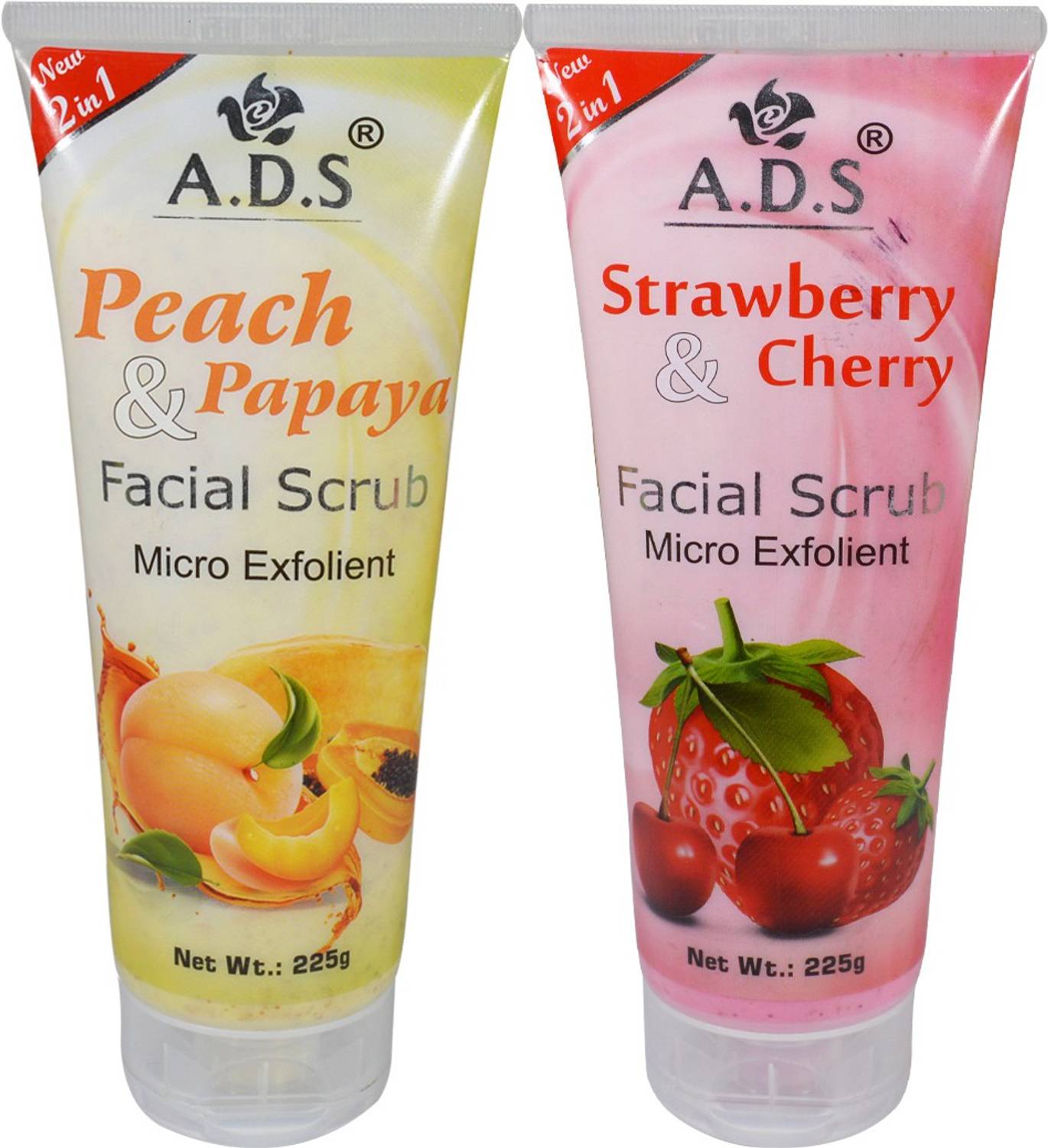 ads Strawberry & Cherry, Peach & Papaya Facial Scrub