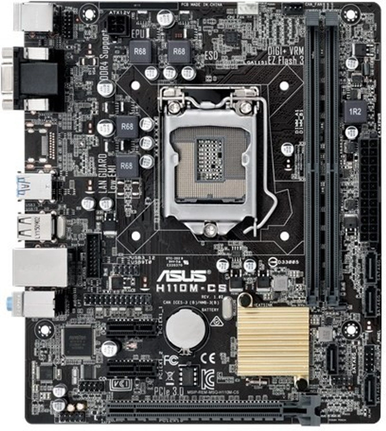 Image of ASUS H110M-CS LGA1151Socket ATX Intel H110 Chipset DDR4 Motherboard for Desktop