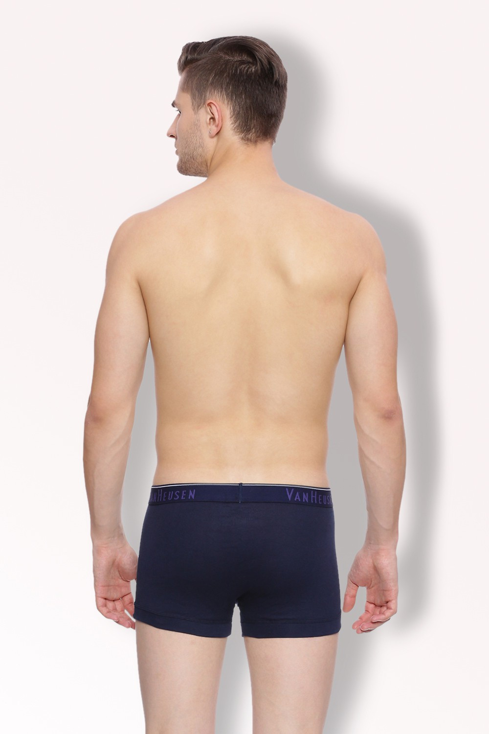 Image of VAN HEUSEN Men Men Blue Pack of 2 Solid Antibacterial Colour Fresh Trunks Brief