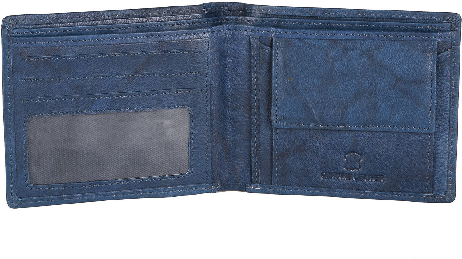 Image of WILDHORN Men Blue Genuine Leather Wallet