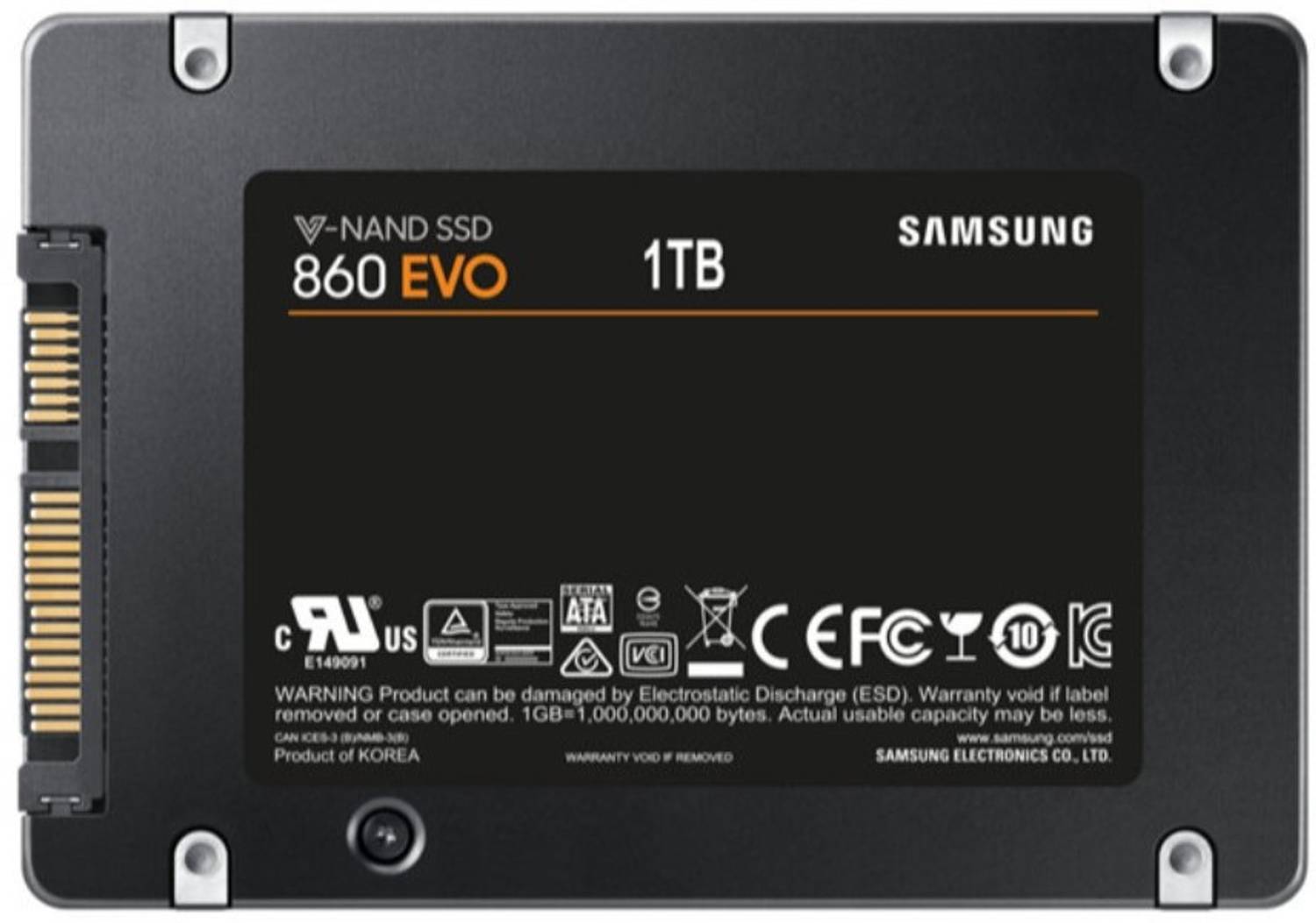 Samsung 860 Evo 1 TB Laptop, Desktop Black SATA III Internal Solid