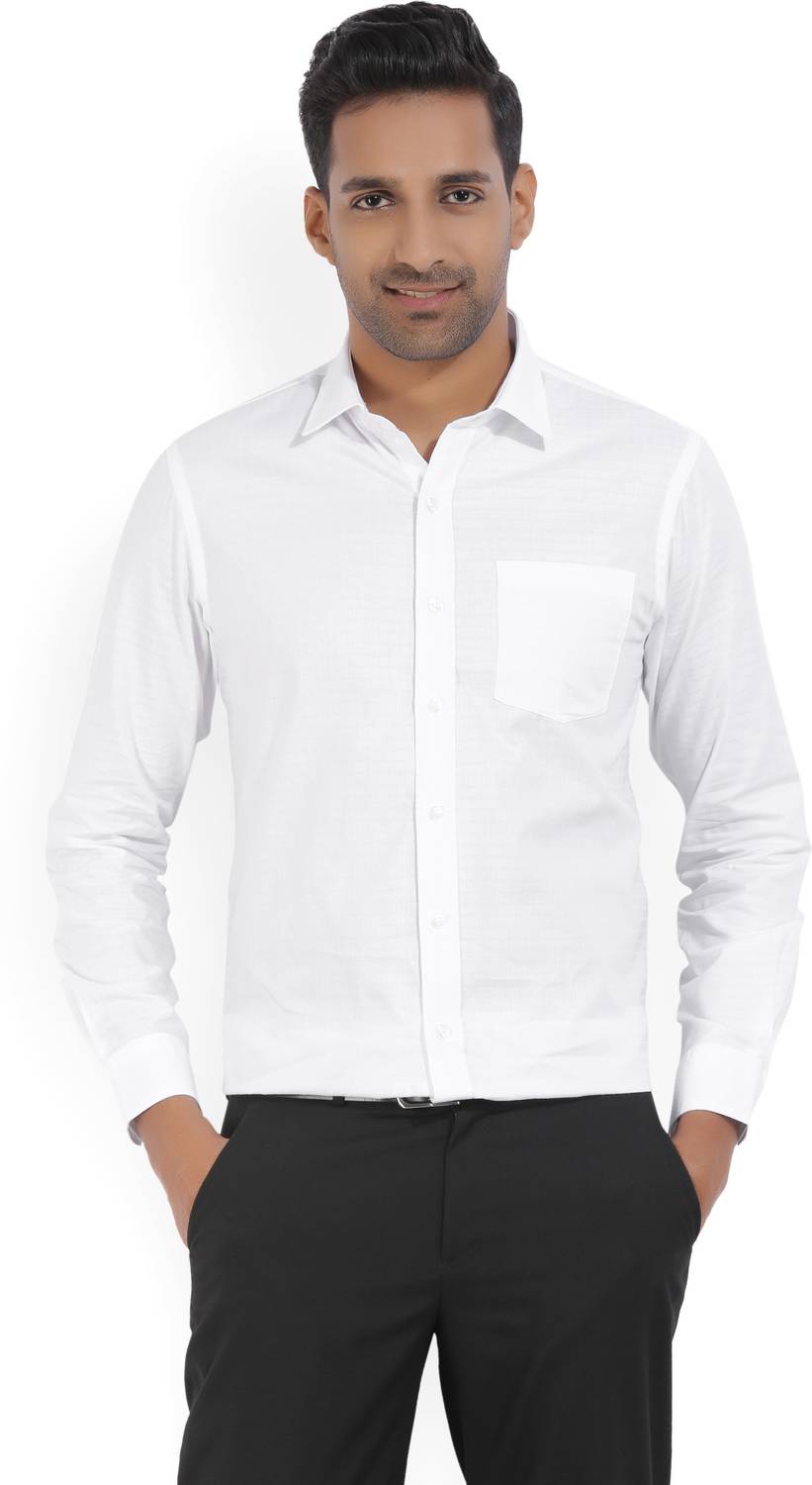 ARROW Men Checkered Casual White Shirt