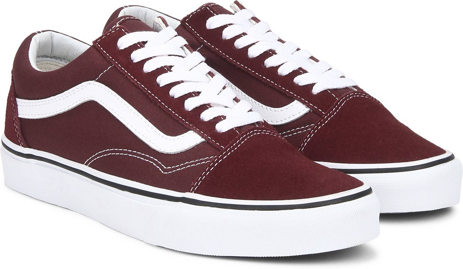 vans old skool white maroon