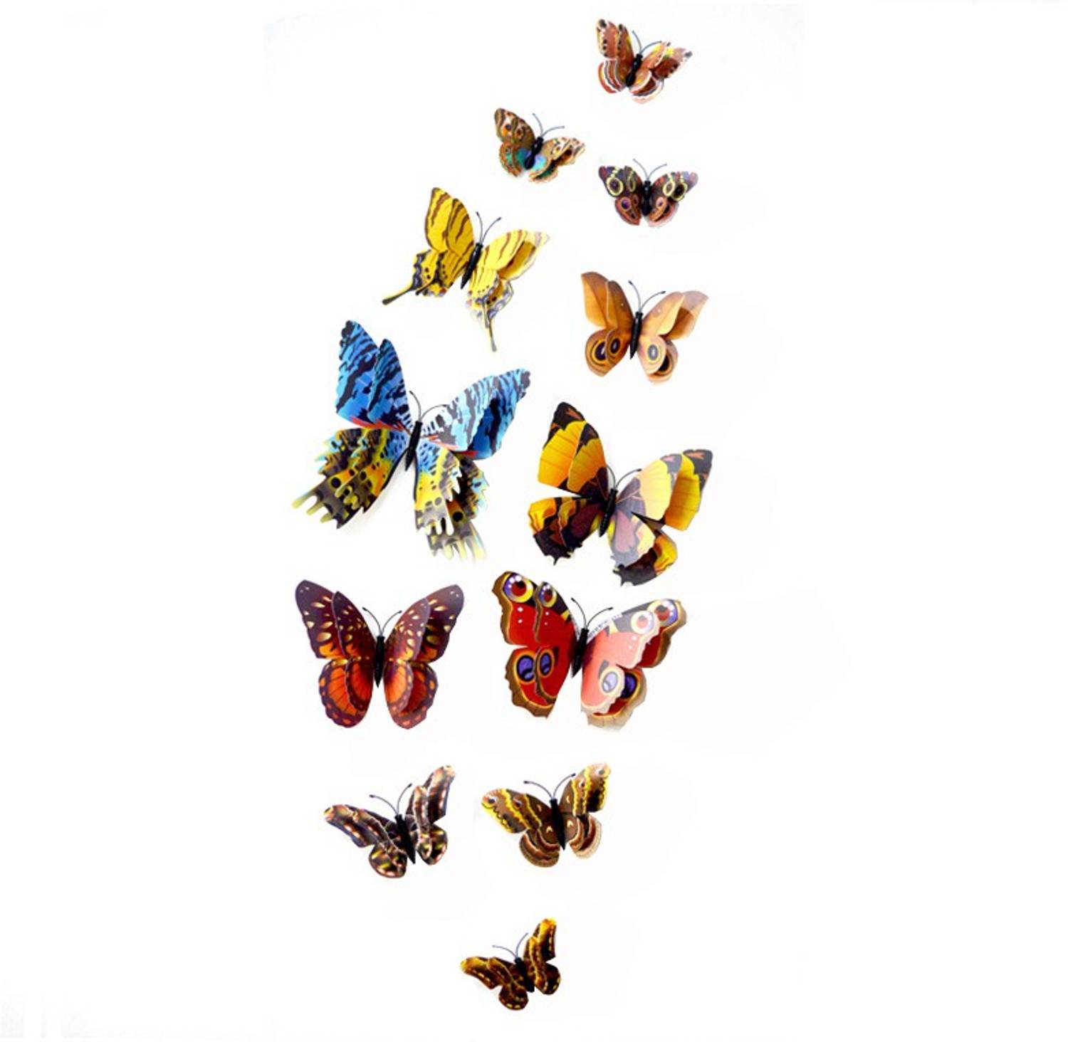 Ampire 12 cm Wall Stickers 3D Butterflies Magnet Home Curtains Car Decoration Colorful Magnetic Magnetic Sticker