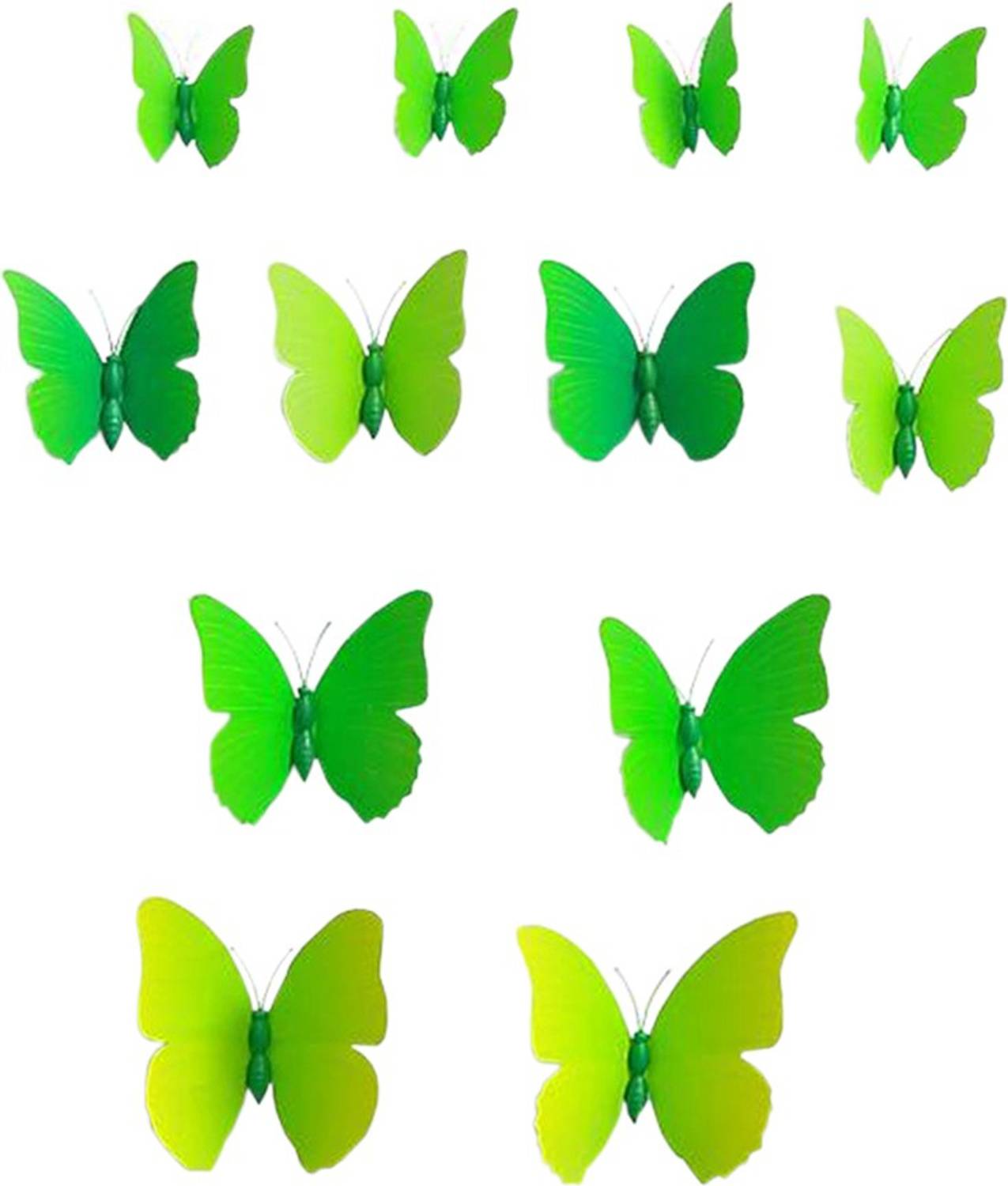 Ampire 12 cm Wall Stickers 3D Magnetic Butterflies Green Curtains Fridge Refrigerator Stickers Magnetic Sticker