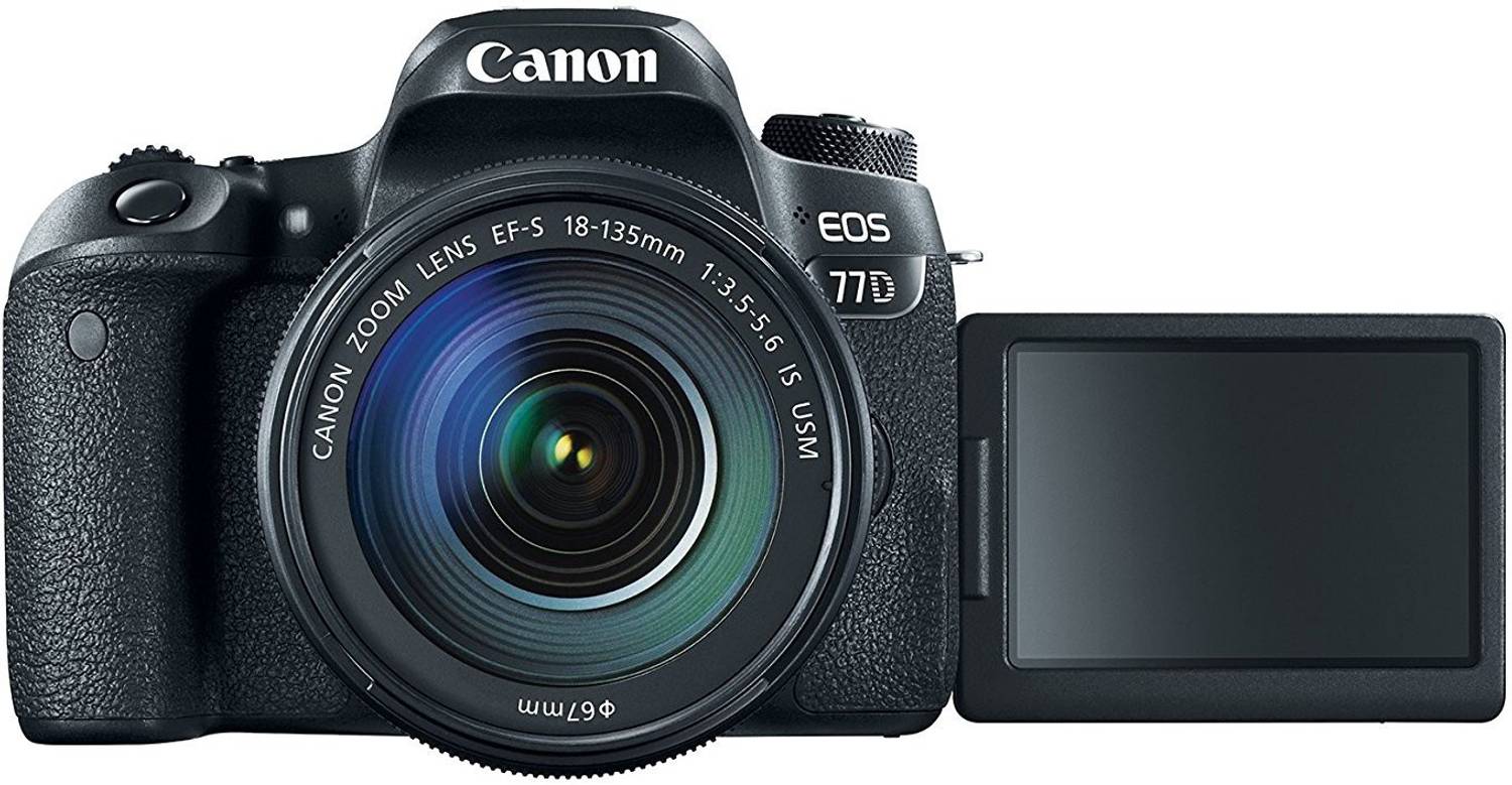 Canon EOS 77D デジタル一眼レフ Canon EOS 77D DSLR Camera Body with Single Lens: EF-S18-135 IS USM