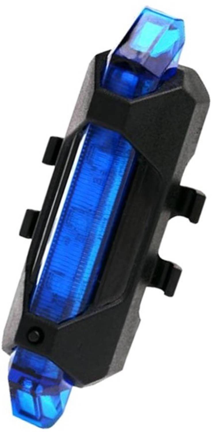 AlexVyan Imported Bicycle Blue Rear Light 5 LED USB Rechargeable High Brightness Tail Lamp Waterproof LED LED Rear Break Light
