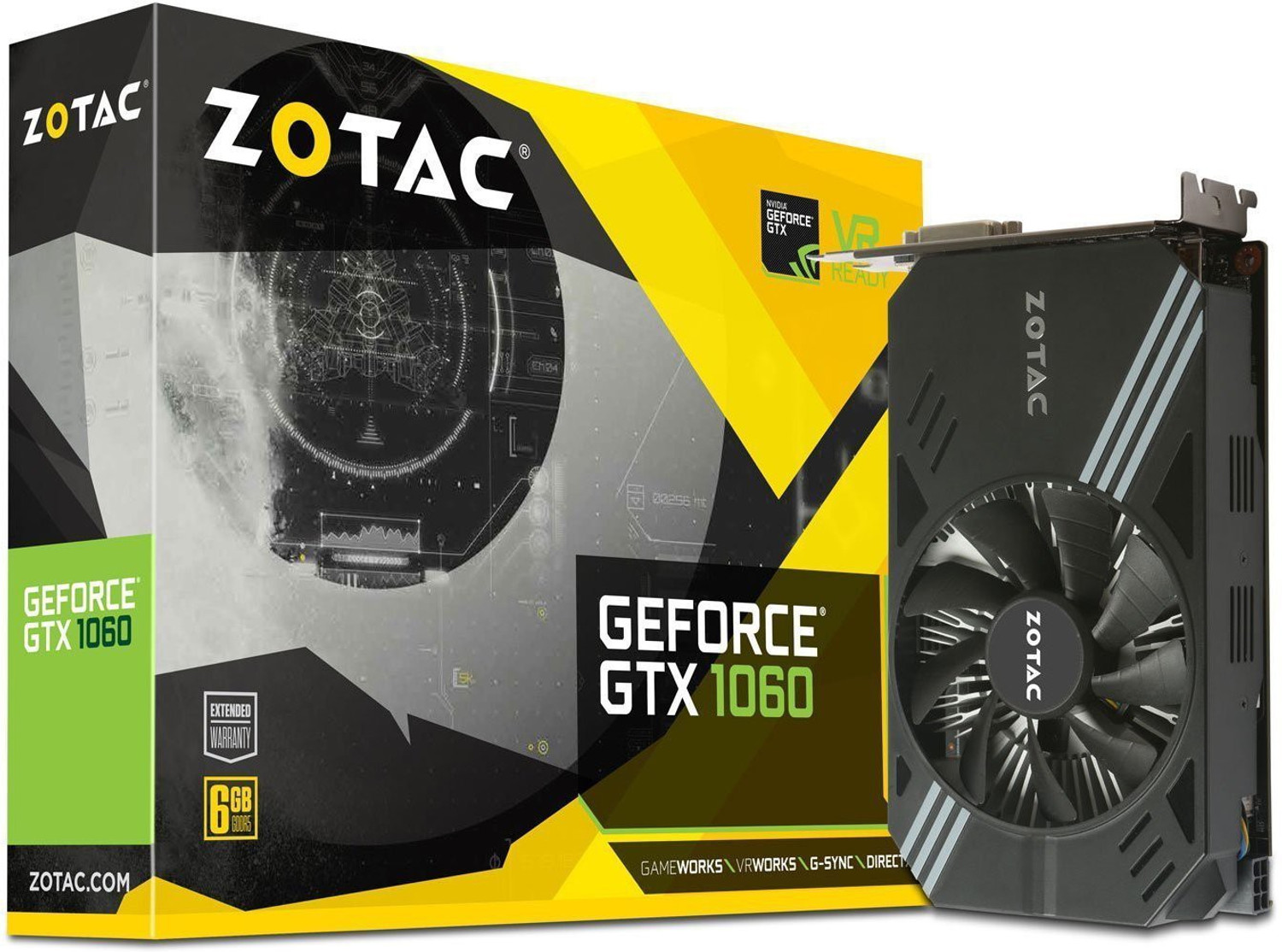 Image of ZOTAC GeForce GTX 1060 Mini GDDR5 6 GB NVIDIA Chipset 192 bit 1708 MHz Graphics Card