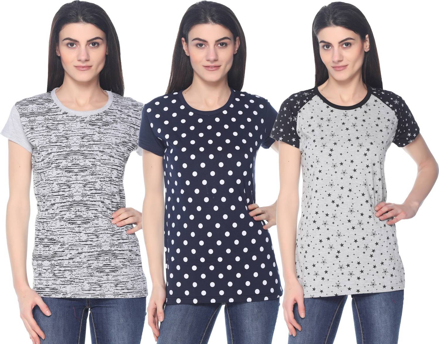 69GAL Girls Printed Cotton Blend Regular T Shirt