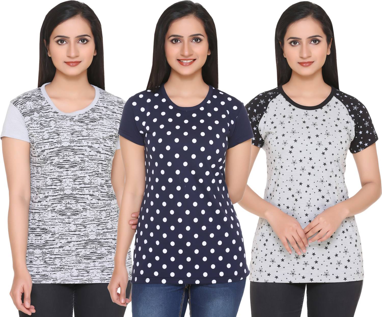69GAL Girls Printed Cotton Blend Regular T Shirt