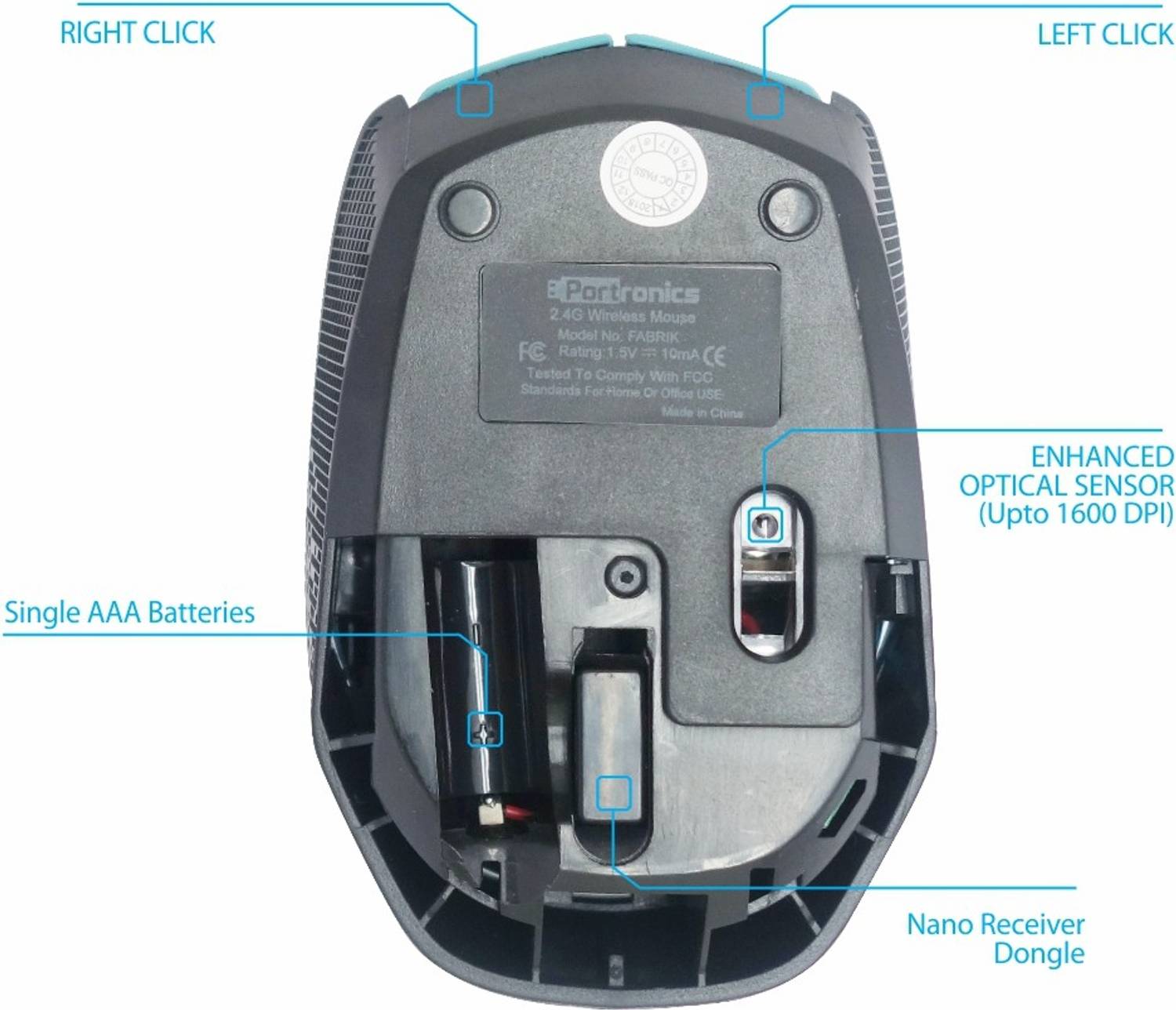 Portronics POR-828 Fabrik Wireless Mouse - Image 3