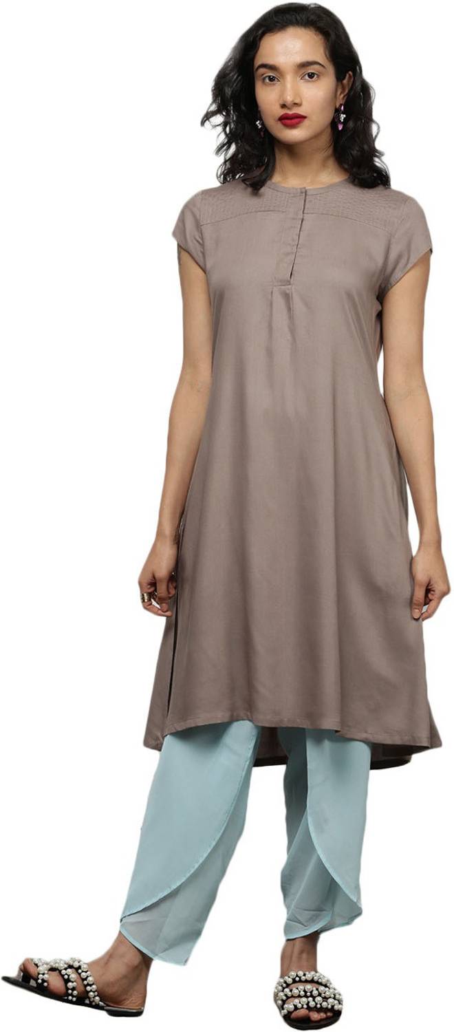 all about you Women Solid A-line Kurta