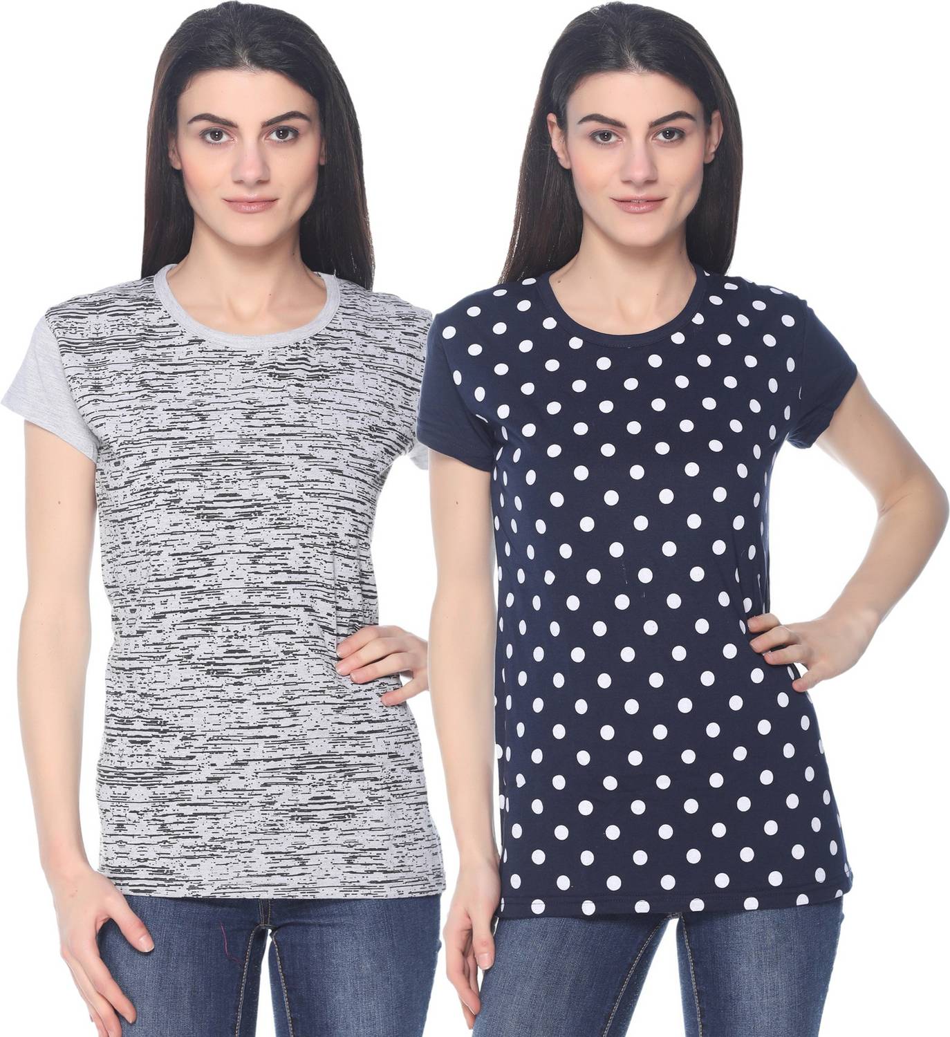 69GAL Girls Printed Cotton Blend Regular T Shirt