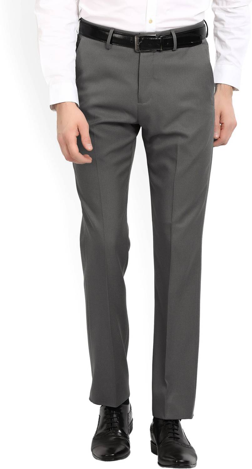 ARROW Regular Fit Men Grey Trousers