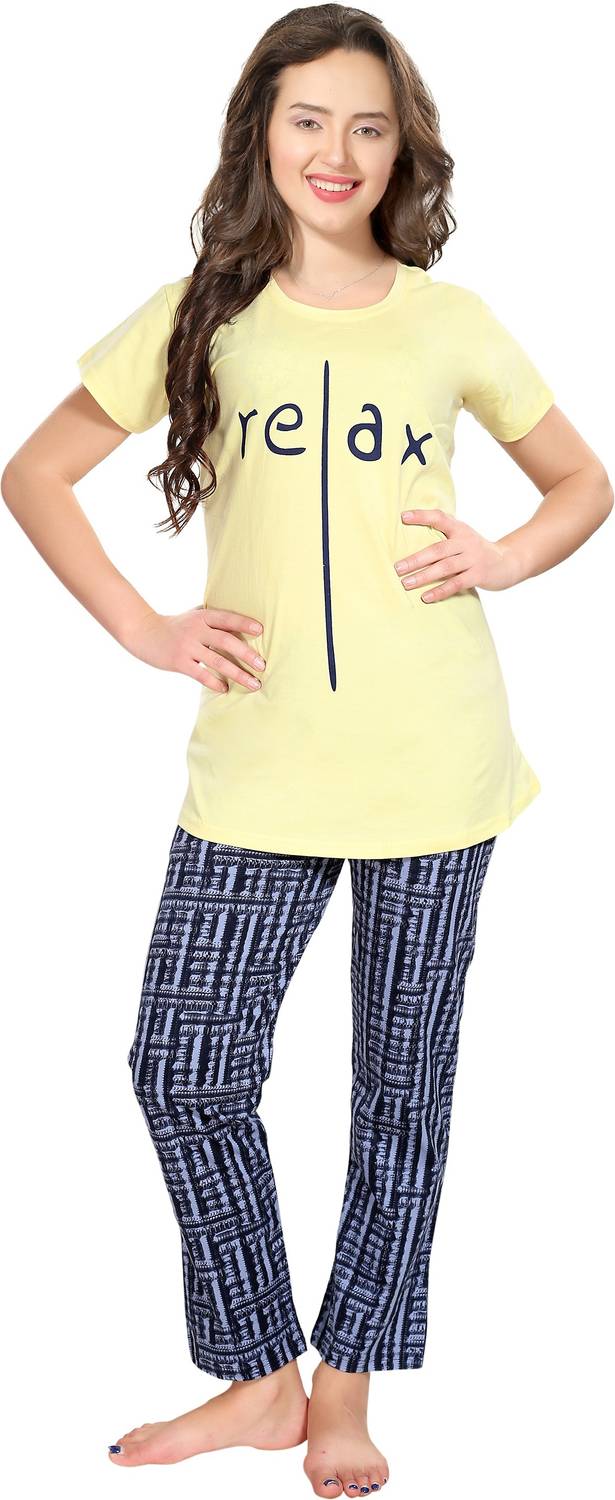 AV2 Women Printed Multicolor Top & Pyjama Set