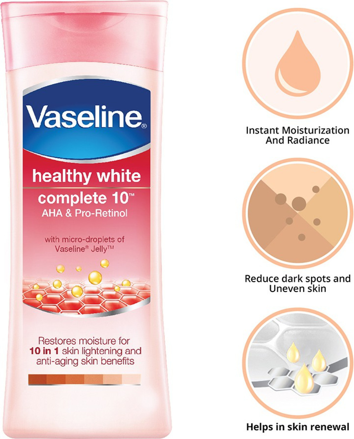 Image of Vaseline Healthy White Complete 10 Body Lotion