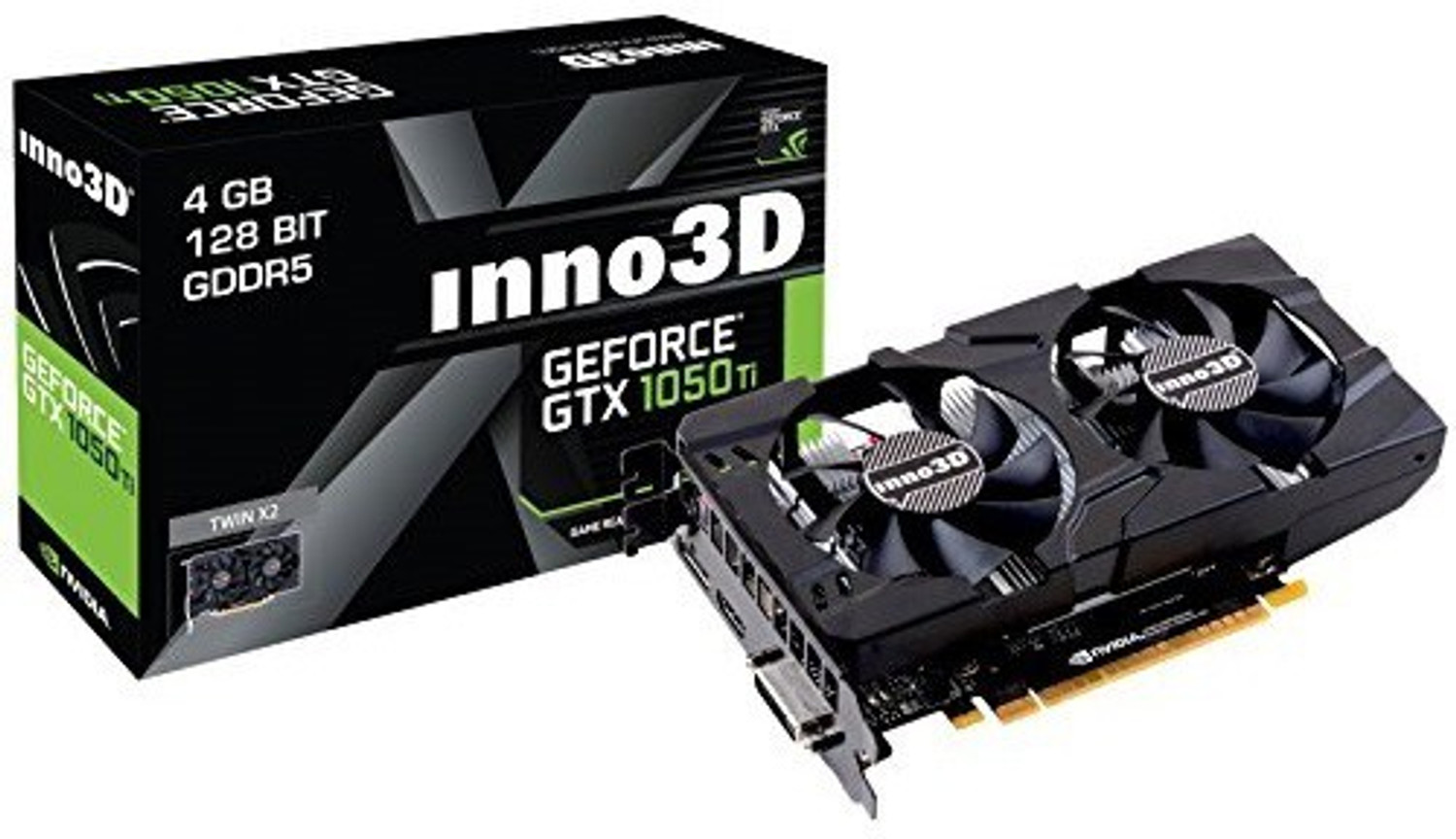 Image of Inno3D GTX 1050 Ti GDDR5 4 GB NVIDIA Chipset 128 bit 1290 MHz Graphics Card