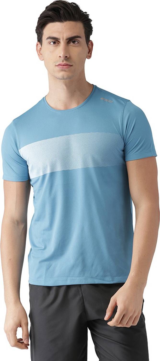 2GO Printed Men Round Neck Blue T-Shirt